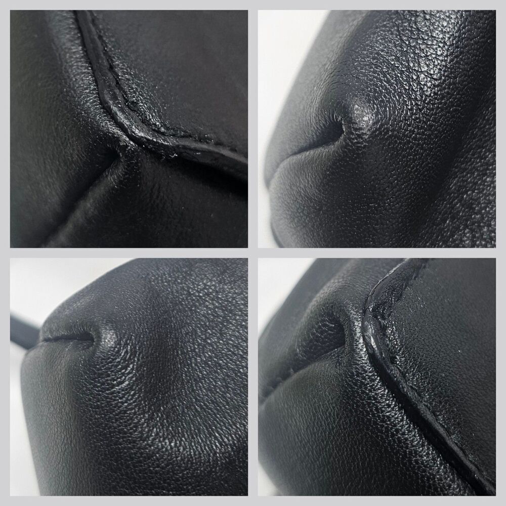 Paloma Picasso Vintage Black Soft Italian Leather Shoulder Crossbody Bag - Picture 12 of 13